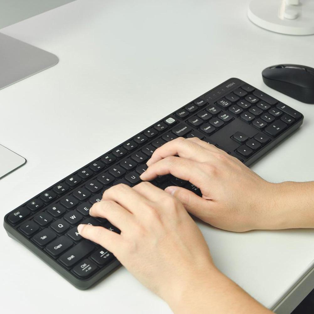 XIAOMI MIIIW MWWK01 2.4GHz USB 2.0 Wireless IPX4 Waterproof Symmetrical 104 Keys Keyboard Mouse Combos Set for Windows/Mac