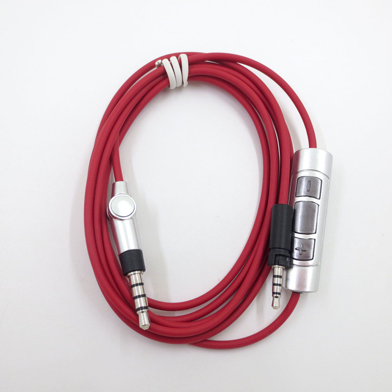 Headphones Accessories 1.45m Audio Cable Replace For Sennheiser Momentum 1.0 2.0 On-Ear Headset Bluetooth Cord With Mic Remoter: Red