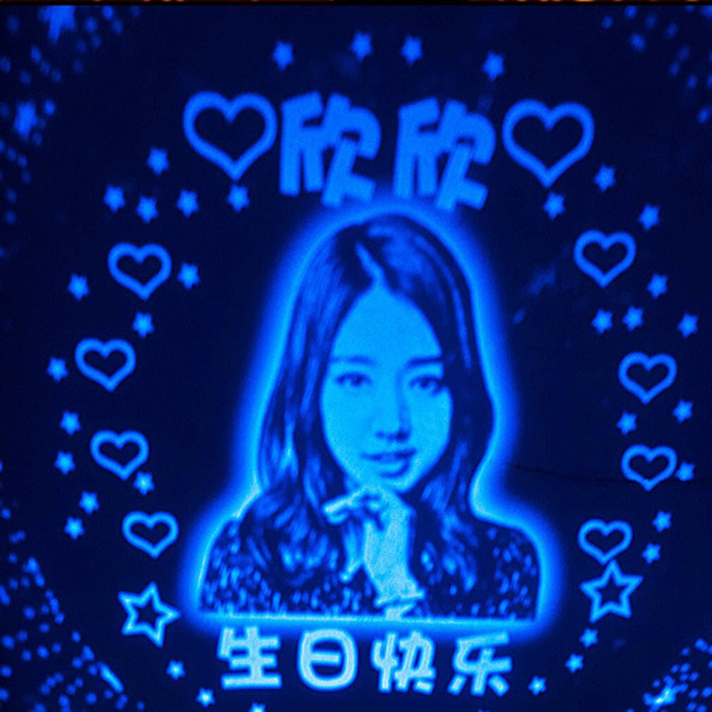 starry sky night light / wireless remote night light 360-degree rotation 4 patterns 3D atmosphere light portable light 1pcs