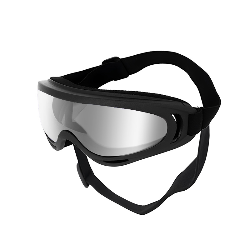 Lunettes de soleil réglables pour animaux de compagnie, Anti-UV, Protection des yeux, noires, largement utilisées, fournitures pour chiens de compagnie: Argent