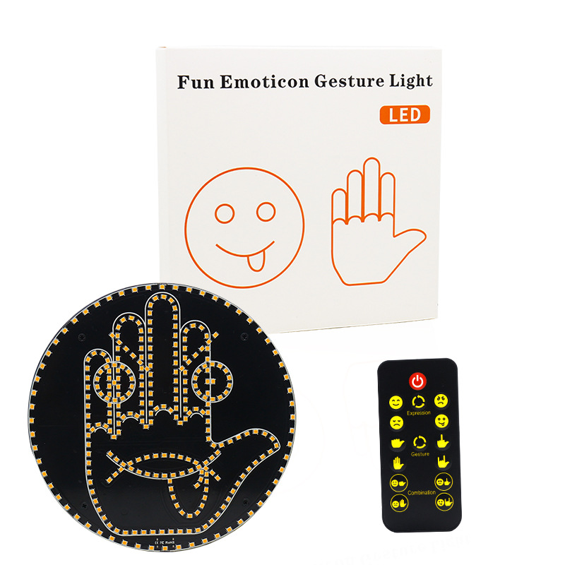 Car Expression Finger Light with Remote Control Led Lighting Gesture Light Road Rage Middle Finger Gesture Palm Light
