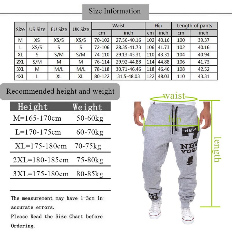 Loozykit Heren Casual Broek Brief Afdrukken Joggingbroek Man Lace-Up Losse Hip Broek Joggers Track Katoen Pants2