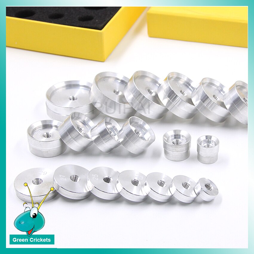 20pcs/set Assort Size 15mm~41mm Watch Press Dies Aluminum Alloy Watch Base Case Press Dies Watch Tool for Watchmakers