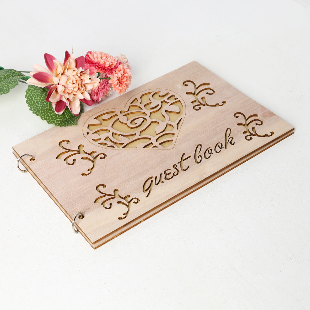 Bryllupsplanke gæstebog tegn bryllup 1 stk mindeværdig enkel opslagstavle underskrive bøger bryllupsfest bryllupsgæstebog #g7: B