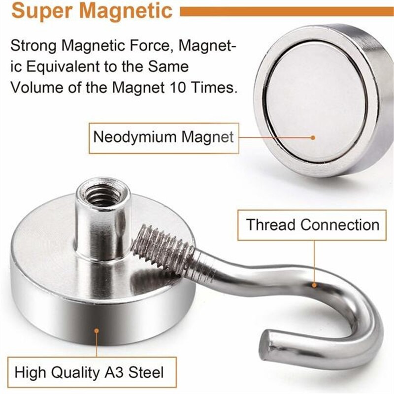 4 Stuks Sterke Magnetische Haken Zware Muur Haken Hanger Sleutel Opknoping Hanger Voor Thuis Keuken Kledingkast Organisatie 10mm