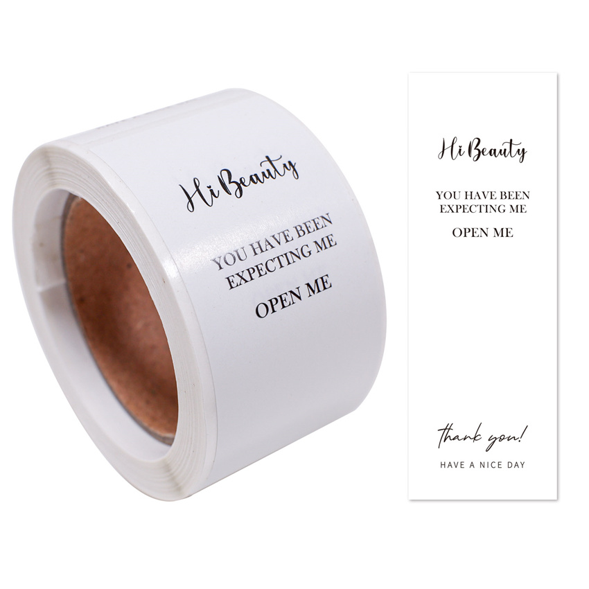 100pcs/roll This Package Is Happy To See You Too Stickers Small Business box packaging decor Thank You Sticker Seal Labels: Style 02