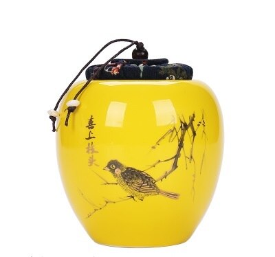 Jar Reizen Huishouden Koffie Opbergdoos Fles Bus Seal Craft Klassieke Thee Caddy Organisator Mini Snoep Keramiek Tin: 16