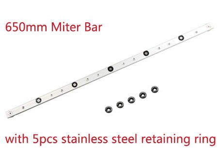 Aluminum alloy T-track groove beveled track and beveled slide and bevel bar slider table saw bevel gauge bar woodworking tool: 650mm Miter Bar