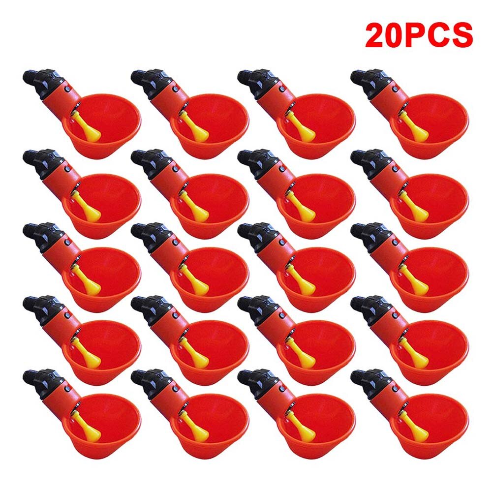 20 st drickskoppar 5cm/1.97 tum för kycklingar, slaktkycklingar, uppfödare, höns, ankor, duvor, fåglar, vaktel, höns, kalkoner, gäss