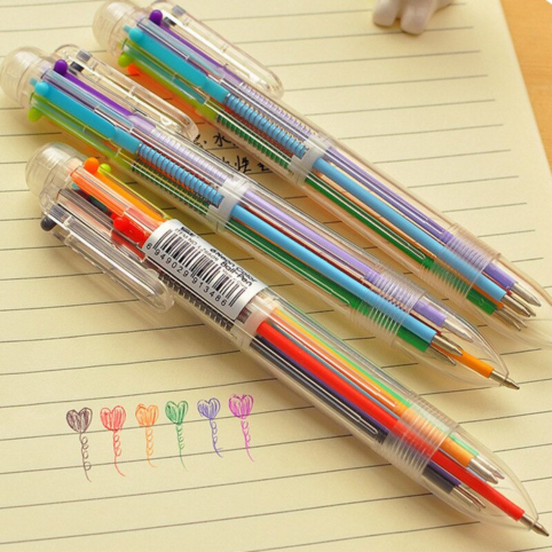 1 stuk kawaii 6- kleuren markeerstift studenten markeerstiften markeerstiften penseelstiften pastelmarkers aquarel fluorescerende pen tekenen