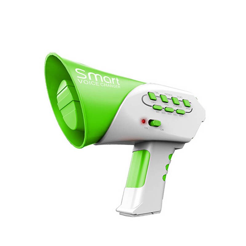 Mini Hoorn Funny Kids Luidspreker Speelgoed 7 Stemmen Plastic Voice Changer Stem Veranderende Speelgoed Onderwijs Speelgoed Voor kinderen: green