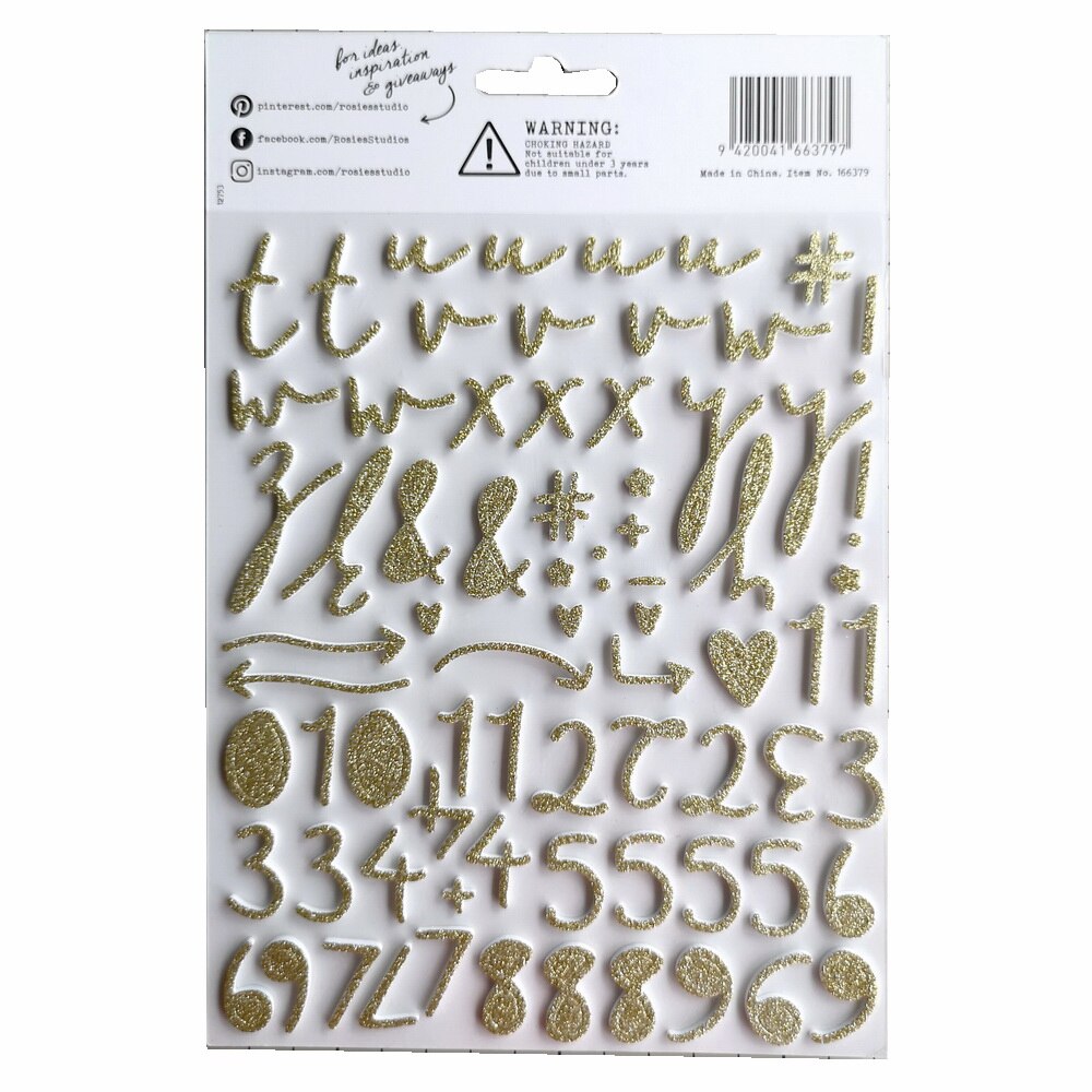 CRZCrafter Foam alphabet Stickers Glitter for Scrapbooking Card making Journal embellishments decoration