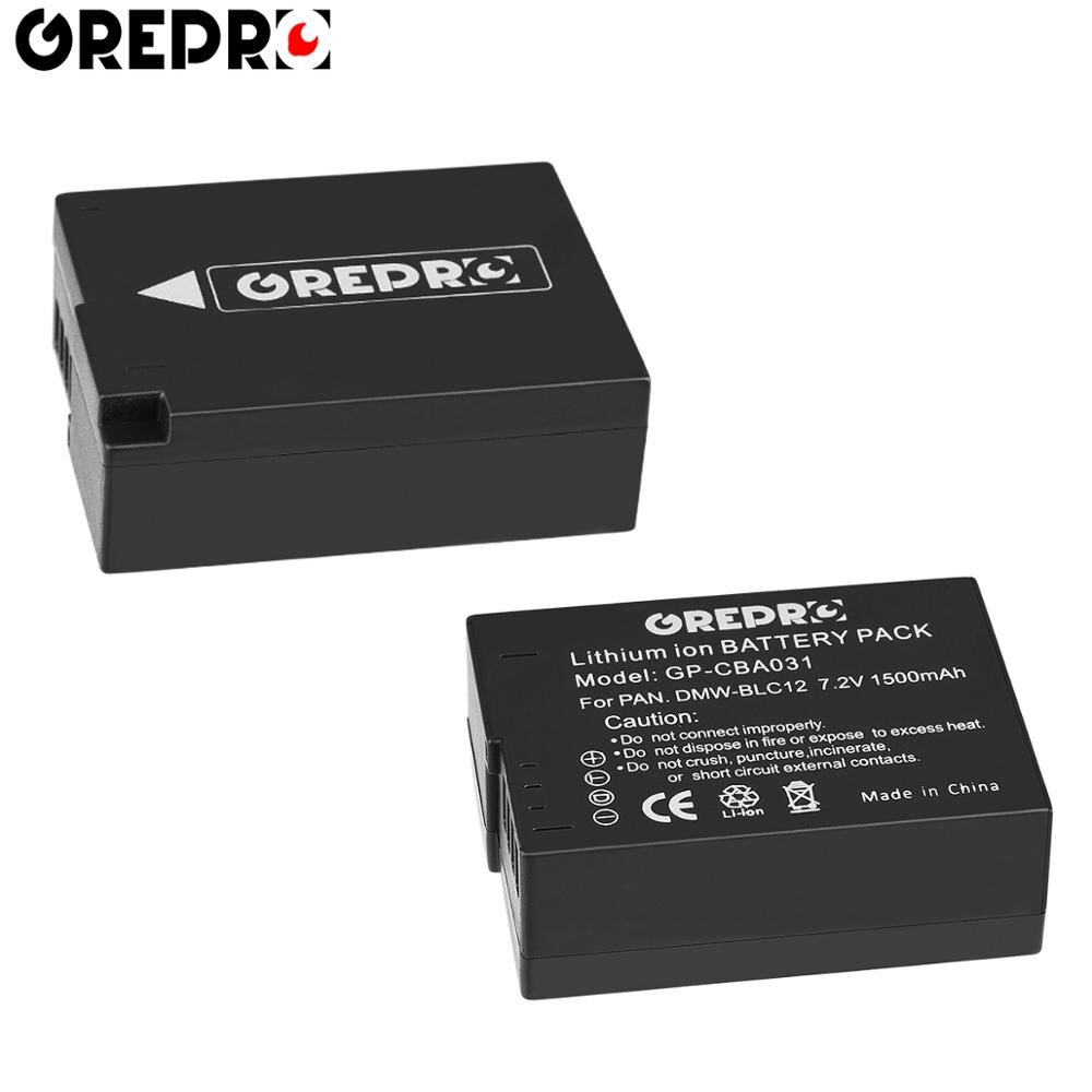 1500mAh DMW-BLC12 DMW BLC12 DMW-BLC12E Battery+ LCD Charger for Panasonic Lumix DMW-BLC12PP, FZ200, G5, G6, G7, GH2, GX8, FZ1000: 2x Battery