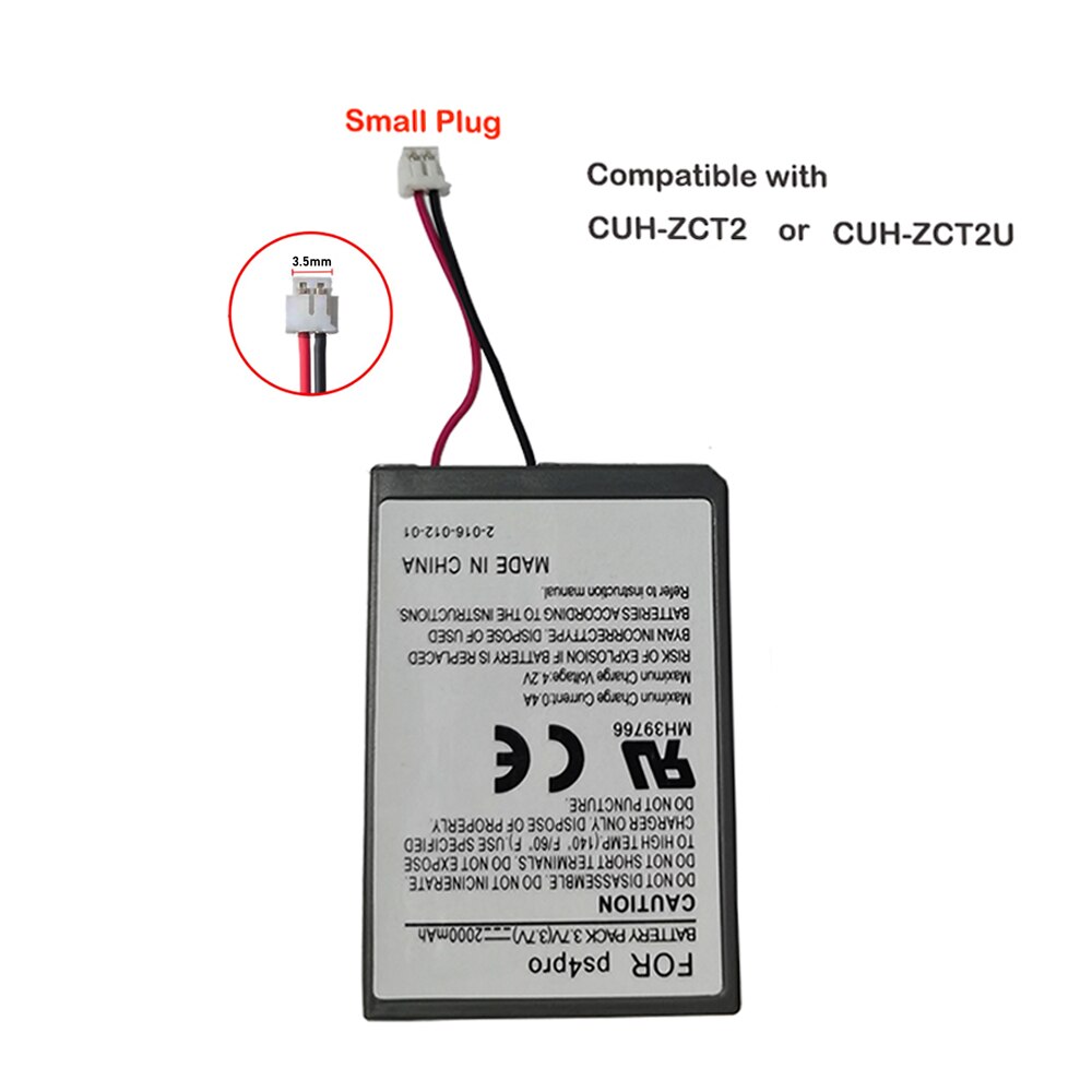 3.7V 2000mAh Battery CUH-ZCT2 or CUH-ZCT2U For Sony PS4 Pro Slim Dual Shock 4 wireless controller Replacement Batteries