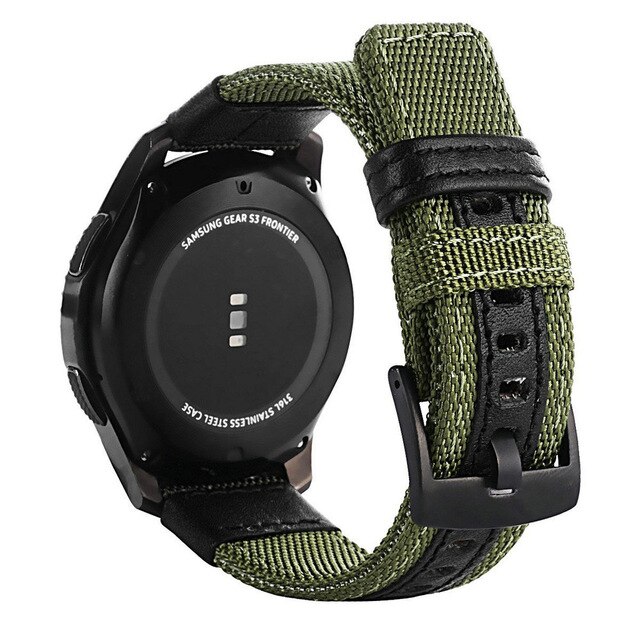 Correa de Nylon para Xiaomi Huami Amazfit Stratos 2 ritmo inteligente reloj banda 22MM correa para Samsung Gear S3/Huawei Watch GT activo: green / other 22mm band