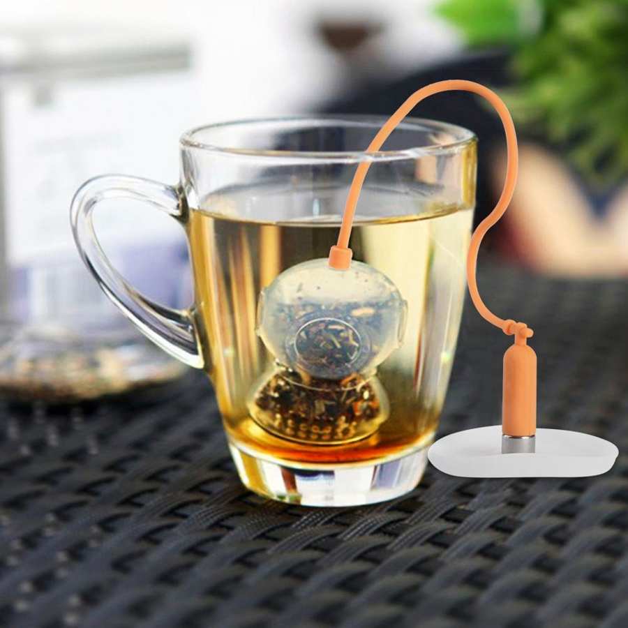 Innovative Diver Shape Silicone Tea Infuser Strainer Tea Leaf Filter Silicone Tea Bag Teaware for Home Tea Making Coffee Filter