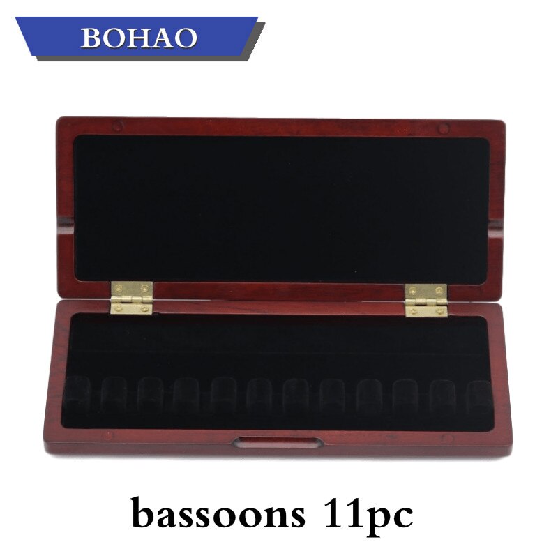 BOHAO Maple Wooden Bassoon Reed Case 3/5/6/11PCS Reed Hold reed box: 11pc