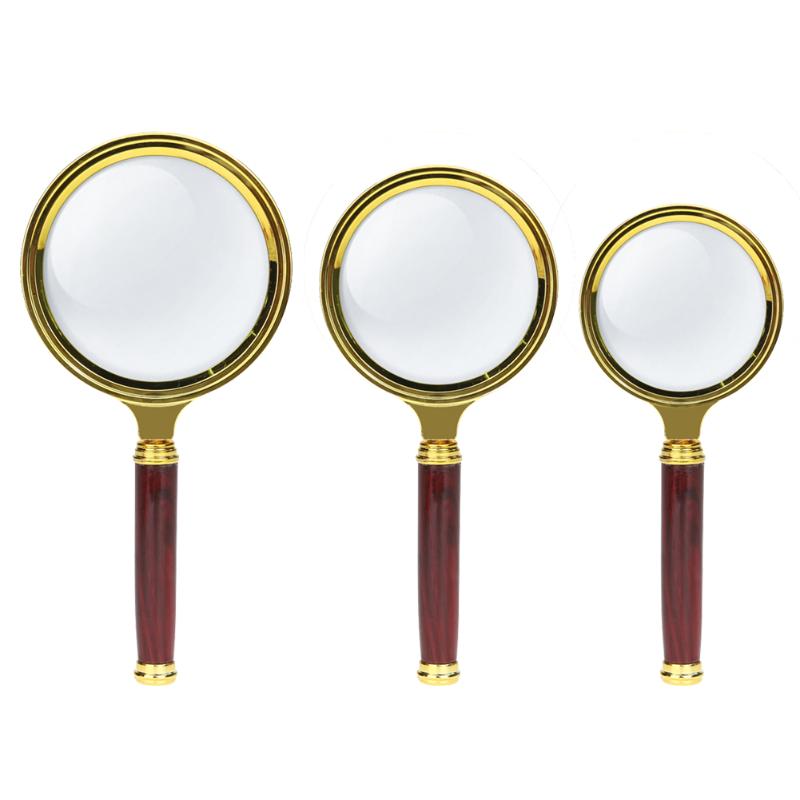 10X Magnifier Magnifying Glass 80/70/60mm Handheld Loupe Reading Jewelry High Definition Eye Loupe Glass Tool