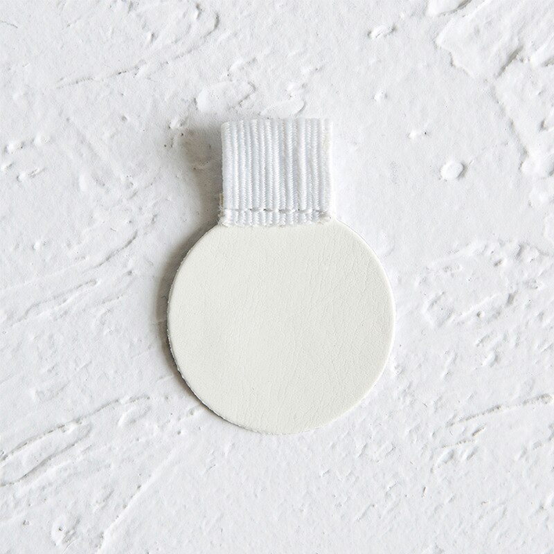 1Pcs Leather Pen Holder,Self-Adhesive Pen Clips,Pencil Elastic Loop For Notebooks Journals: Round white