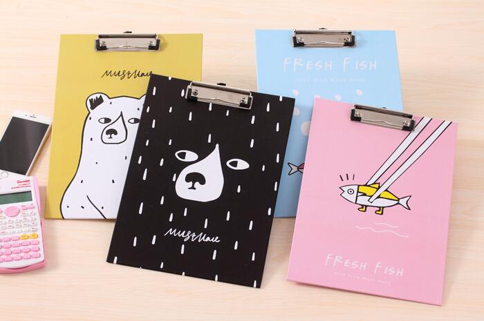 A4 Paper Clipboard Cartoon Paper Writing Pads as Big A4 File Folder
