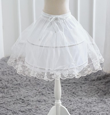 Gothic Lolita Vintage Kleid Täglichen Fishbone Treiben Einfach passenden Einstellbare Spitze Kurze Weiß Petticoat Coaplay Lolita Rock