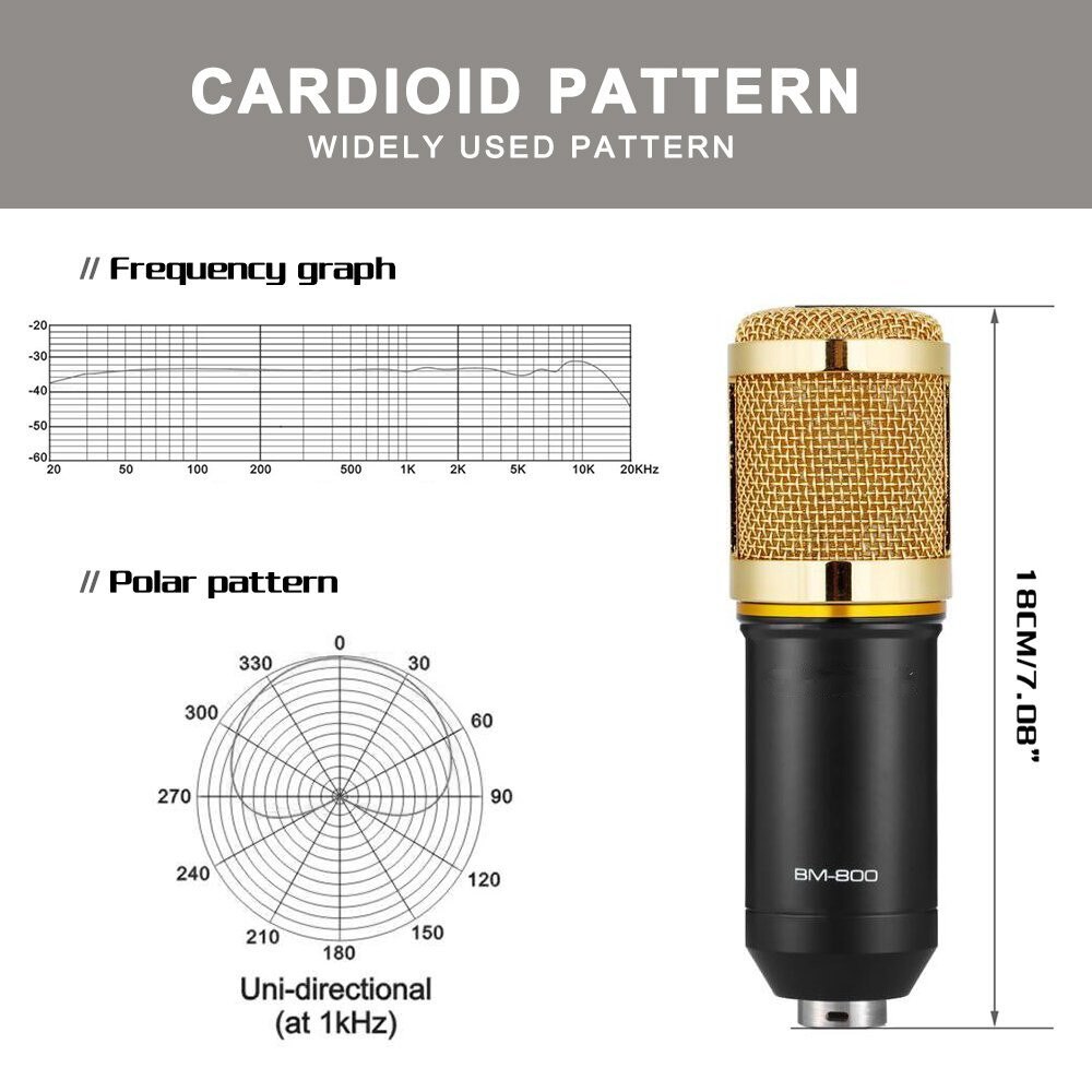 BM 800 Microphone Condenser Microphone BM800 Microphone For Computer Recording Podcast TikTok Gaming DJ BM-800 MIC