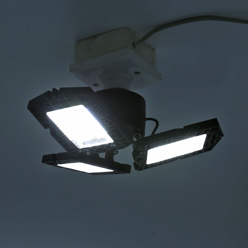 Geleid Garage Verlichting Opvouwbare E27 Lamp E27 Vervormbare Led Plafondlamp Thuis Magazijn Werkplaats Garage Vouwen Lamp