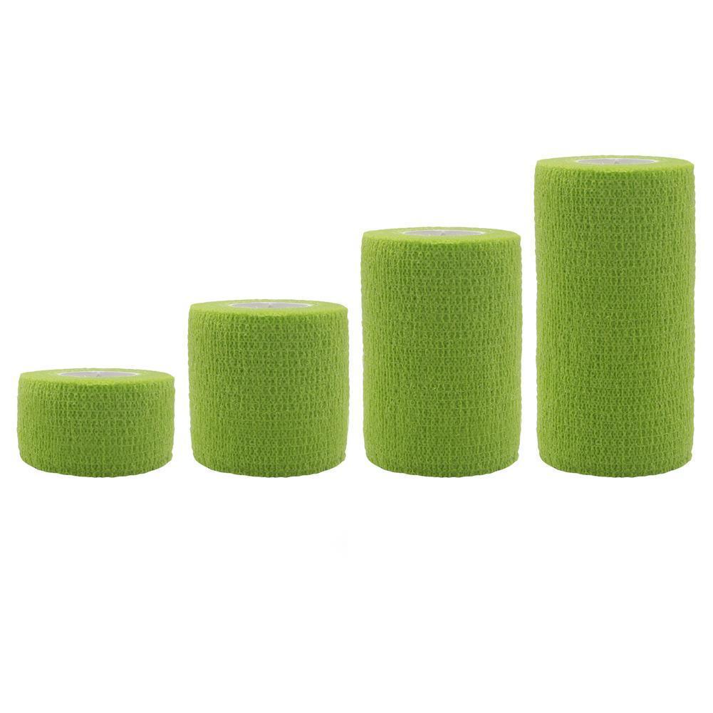 Colorful Sport Self Adhesive Elastic Bandage Wrap Tape 4 Size Finger Muscles Ankle Knee Arthrosis Bandage Wrap Protector: Green / 75mm