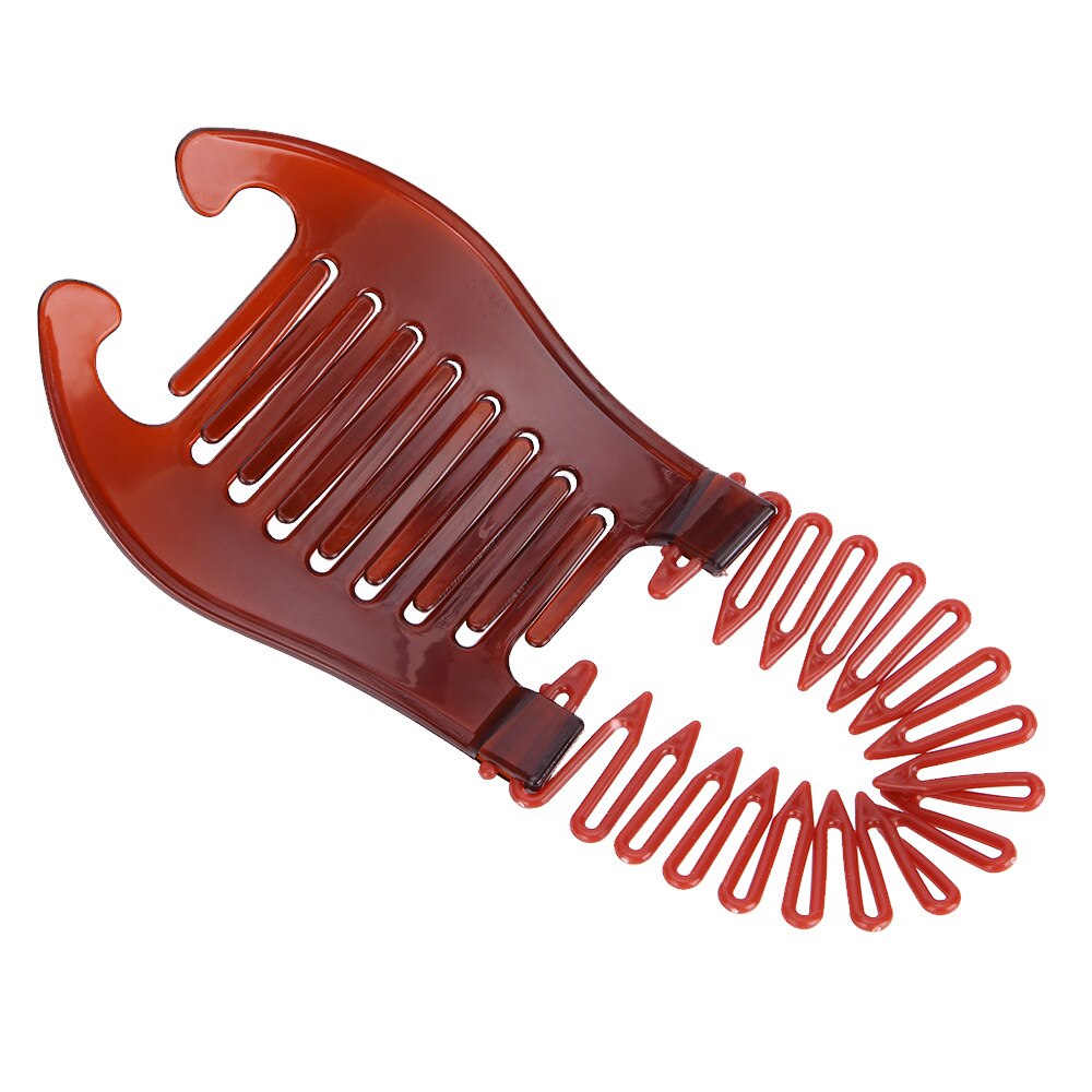 Peine de pelo lateral entrelazado para mujer, Herramienta de sujeción flexible, para Coleta, estilismo de pelo, 1 unidad