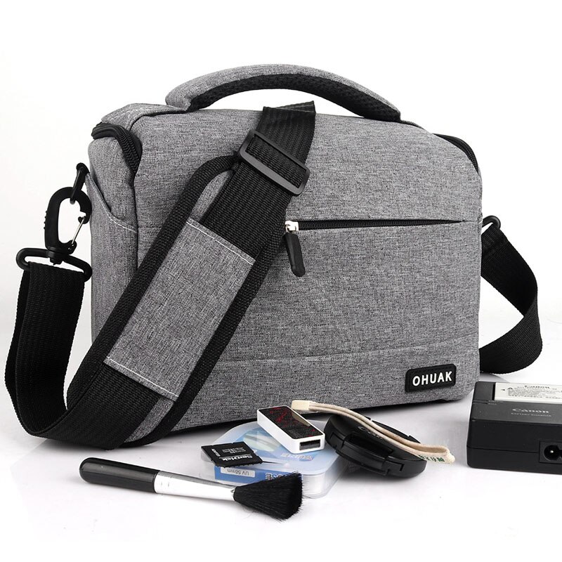 Waterproof Camera Bag Shoulder Case for Sony Alpha A3000 A3500 A56 A57 A58 A65 A68 A77 A7 A99 Mark II 2 A33V A35 A37 A55 A55V: gray