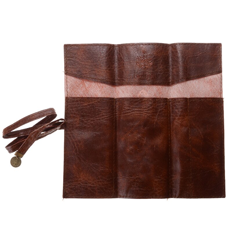 1pc vintage stijl etui's leren etui pu leren oprolbare etui etui etui pennenzak houder