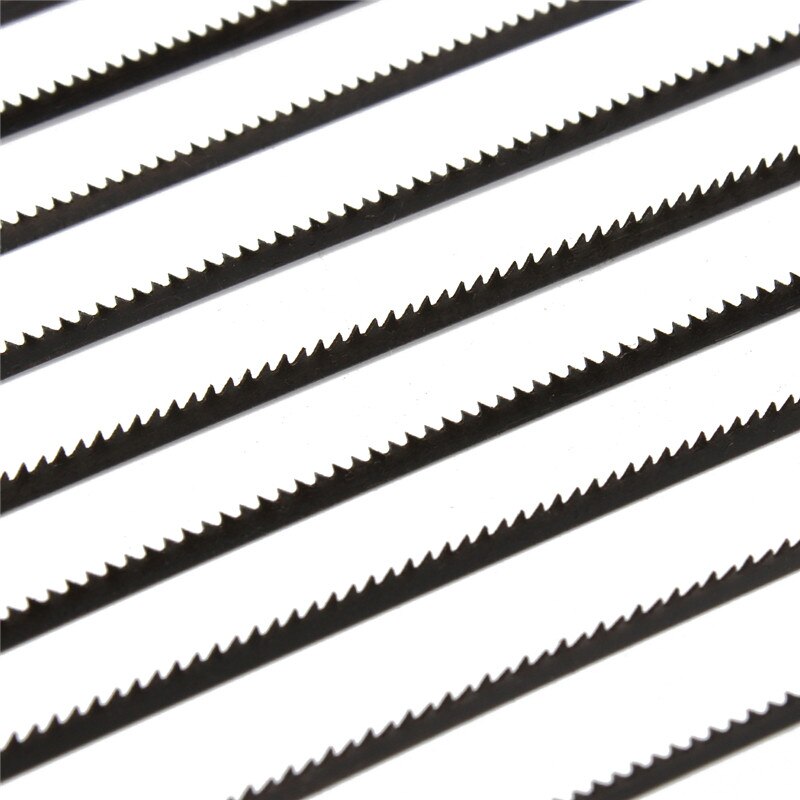 12Pcs/set Teeth Scroll Saw Blade 127mm for Cutting Wood Woodworking Power Tool Accessories Black