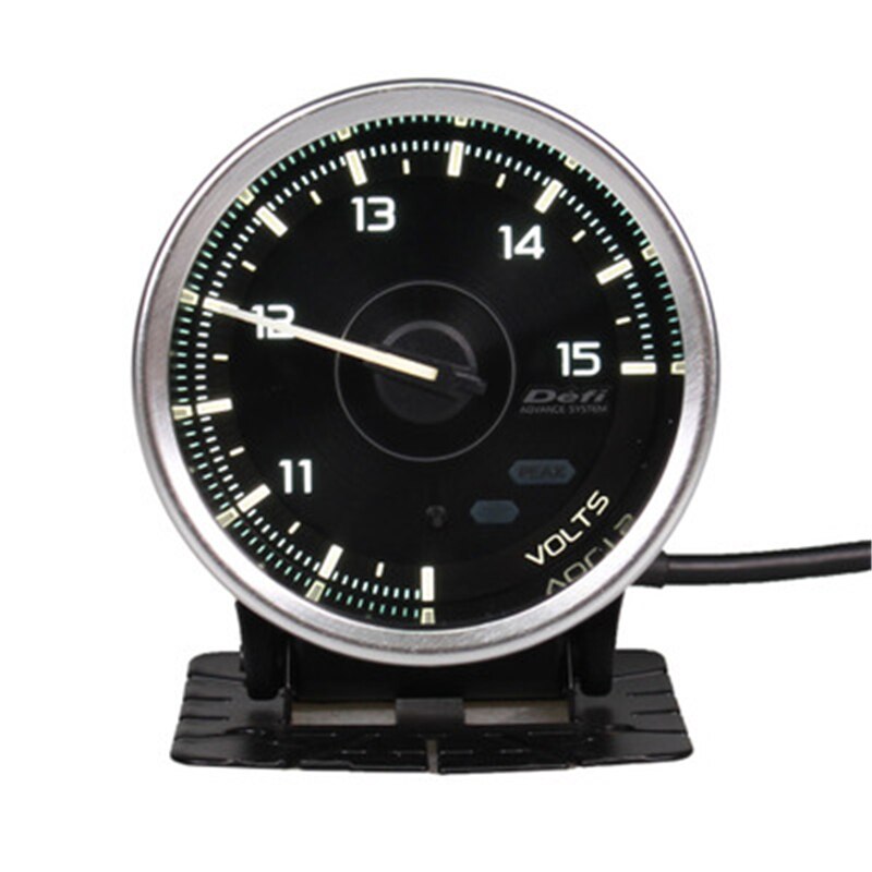 Defi Advance A1 60mm 7-Color 3.0bar Turbine Boost Gauge Water Oil Temp Pressure Voltmeter Tachometer Vacuum Car Mechanical Meter: Voltage