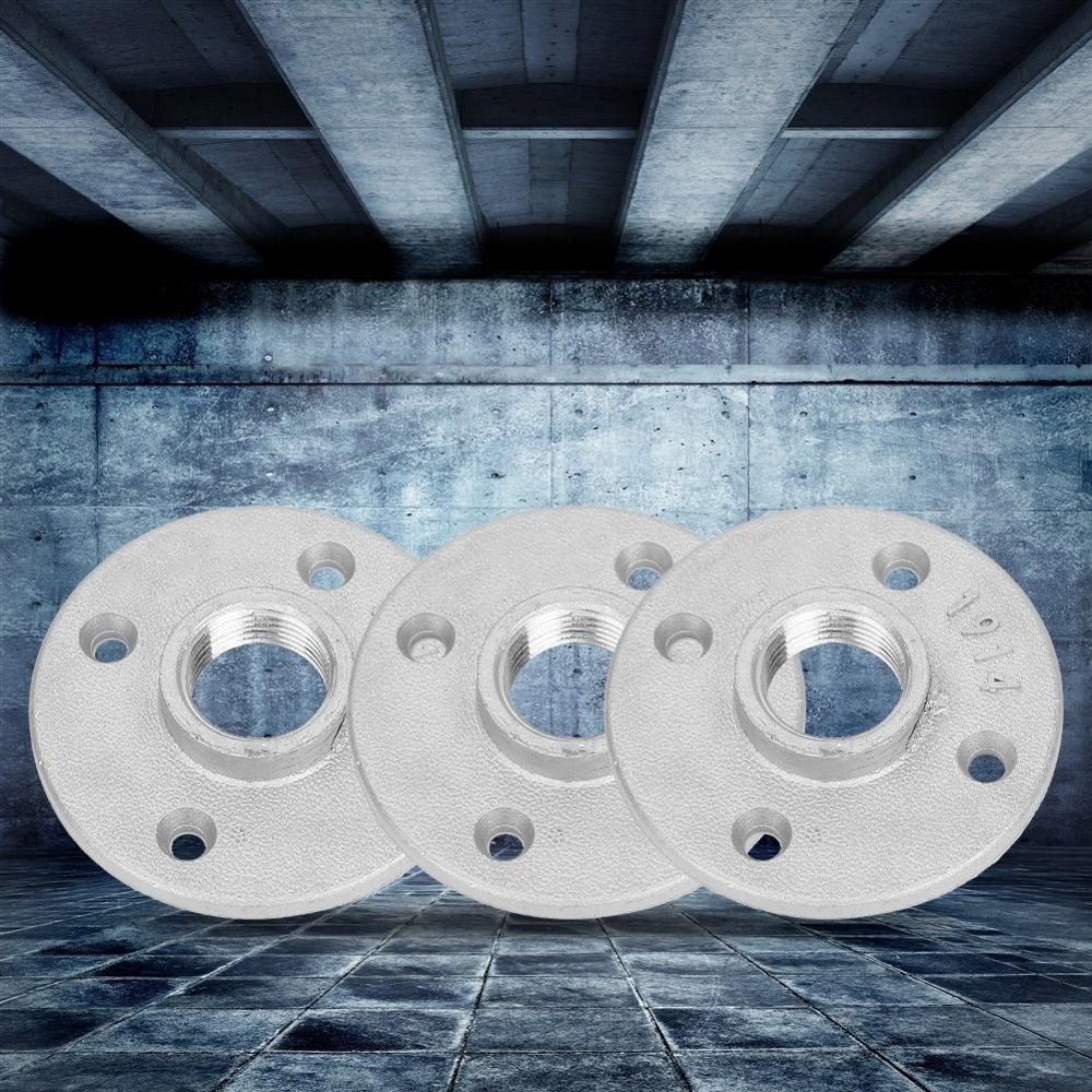 10Pcs DN20 3/4" flanges industrial pipe fittings Wall Mount Floor Flange Piece 4 Holes Flange Base Hardware Tools