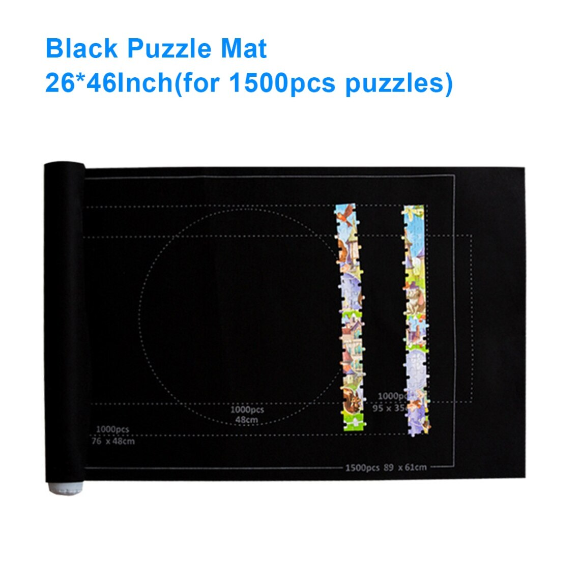 A esteira profissional do quebra-cabeça rola acima a placa da esteira de feltro para o material favorável ao meio ambiente do armazenamento do enigma para até 3000 peças quebra-cabeças: 26x46inch Black