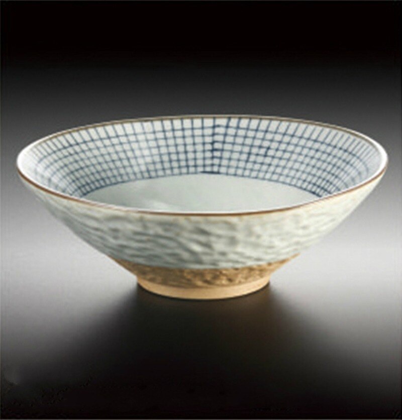 Ceramic Japanese and Korean 7-inch 8.5-inch bowl hand-painted Douli bowl soybean milk tableware trumpet bowl