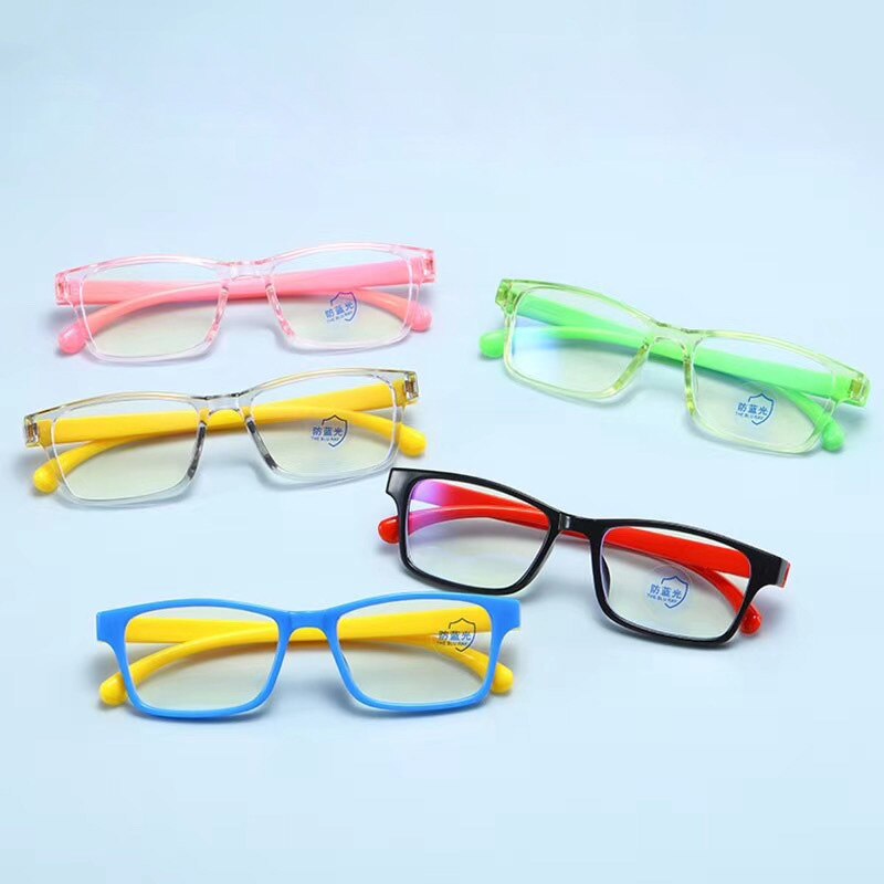 Anti Blue Light Blocking Glasses For Children Kids Boy Girl Computer Gaming Glasses Anti-Radiation Glasses Rectangle Flexible