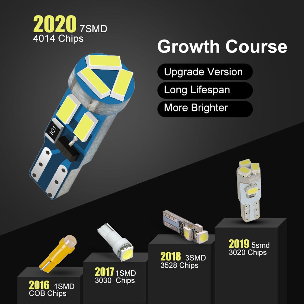 10Pcs T5 Led-lampen W3W W1.2W 17 37 73 74 Auto Led Lamp Auto Dashboard Instrument Indicator Wedge Lights lamp 12V