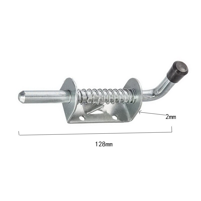 1PC Spring Latch Loaded Metal Security Barrel Bolt Latch 128mm*32mm Silver Tone Spring Latches Door Cabinet Hinges Hardware