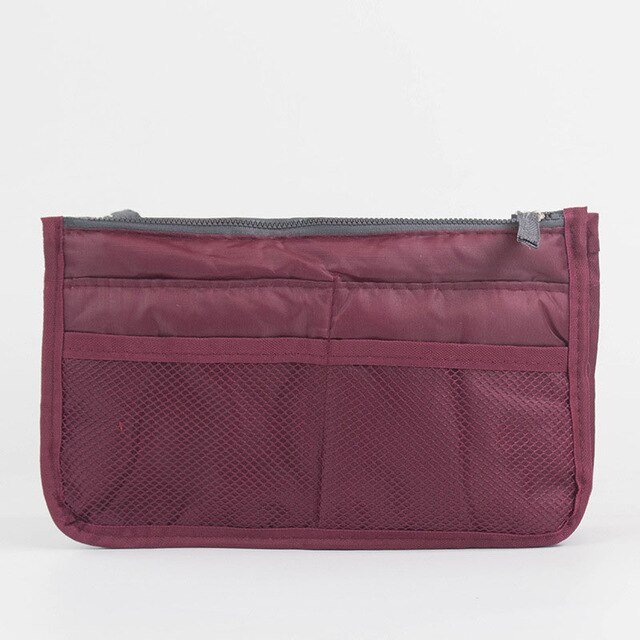 MOGULVXING Inserto Dell'organizzatore del Sacchetto Cosmetico di Trucco Delle Donne di Nylon di Viaggio Tote Della Borsa Della Borsa Grande fodera Della Signora sacchetto di Tote di Stoccaggio Borse: Wine