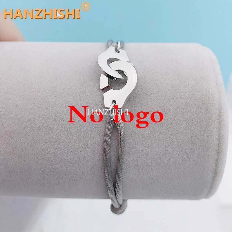 Stainless Steel Handcuff Bracelet For Women Men Adjustable Rope Bracelet Menottes Bijoux Corde Bracelet: 04TR-35