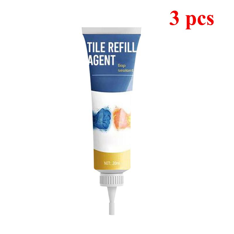 Tile Repair Agent Wall Tile Strong Adhesive Tiling Tile Repair Pouring Glue Waterproof Mold-proof Ceramic Glue Sealant Tile Seal: 3 pcs as picture