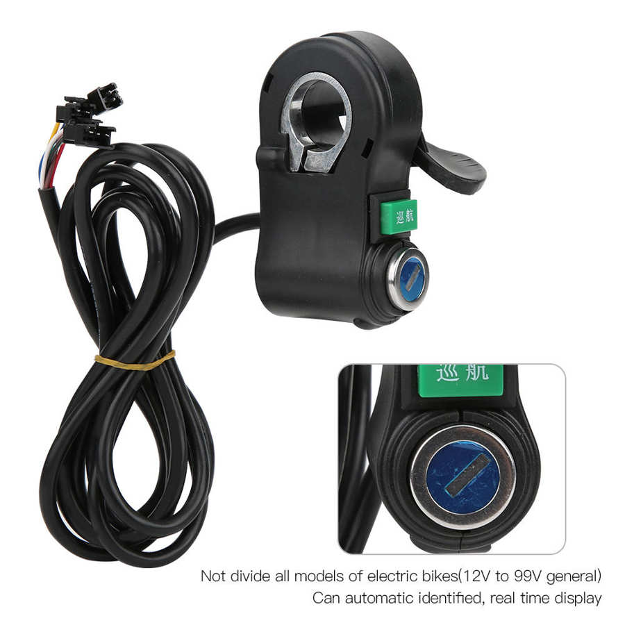 Handlebar switch Automatic identification Multi-function thumb lock Cruising Electric bicycle Voltage display Handlebar switch