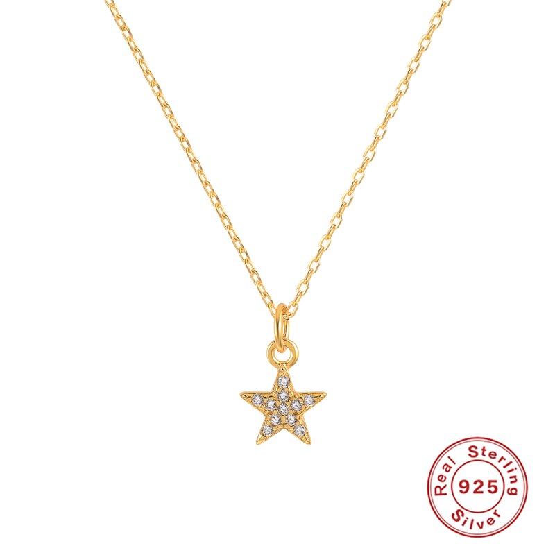 Inmaker 925 Sterling Zilveren Choker Kettingen Voor Vrouwen Eenvoudige 2.0Mm Kralen Sleutelbeen Ketting Kettingen Fine Sieraden Joyero Kraag W5: shape 1 gold color