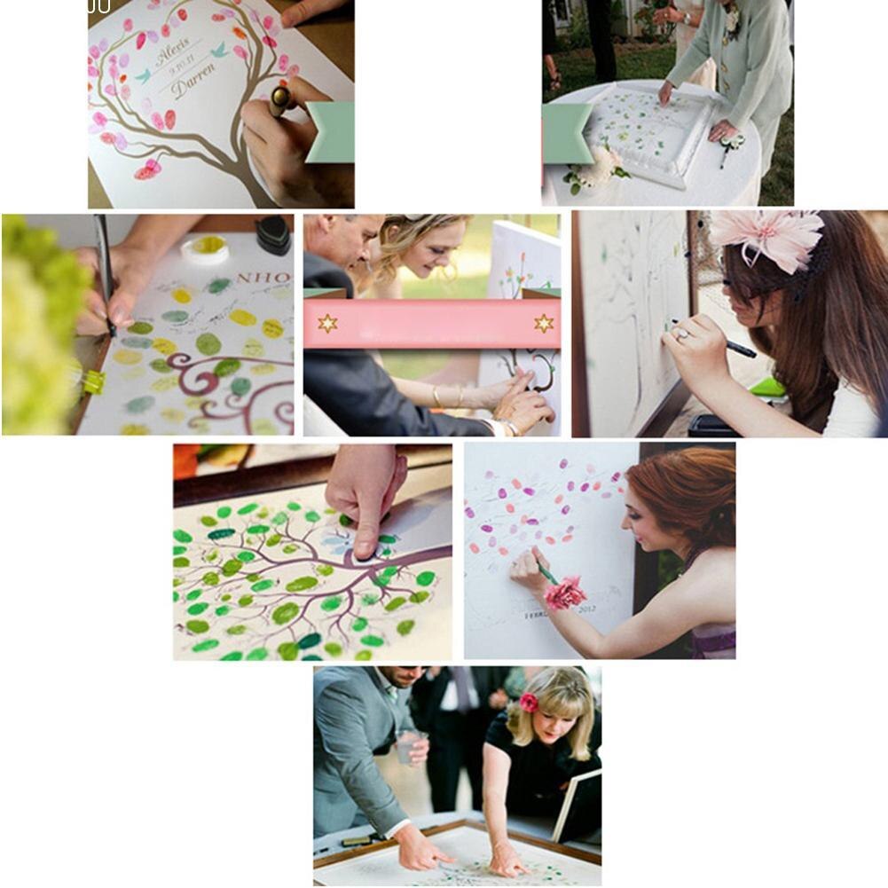40 * 30cm innovatieve patronen voor huwelijksdecoraties, doe-het-zelf vingerafdrukken, handtekeningen voor een feestje
