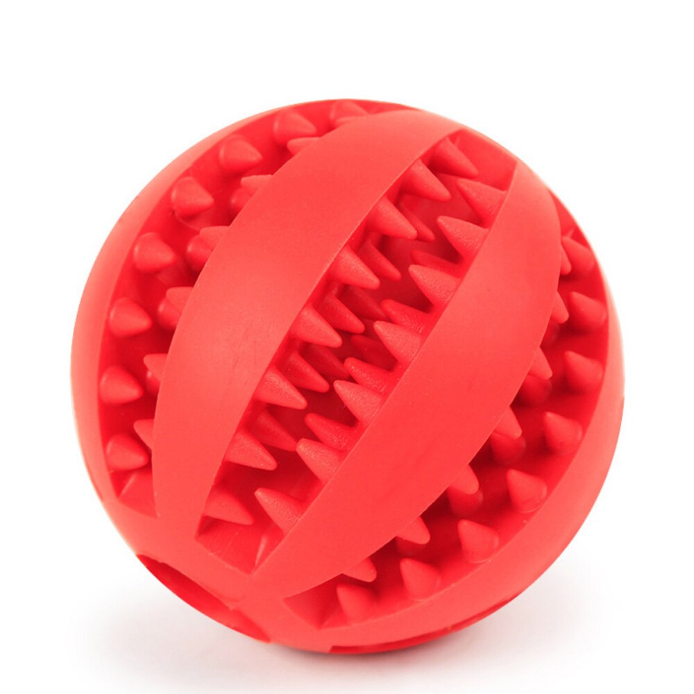 Speelgoed Voor Honden Rubber Hond Bal Voor Puppy Grappige Hond Speelgoed Voor Pet Puppies Grote Honden Gebitsreiniging Snack Bal speelgoed Voor Huisdier Producten: Red / M  Diameter 6CM