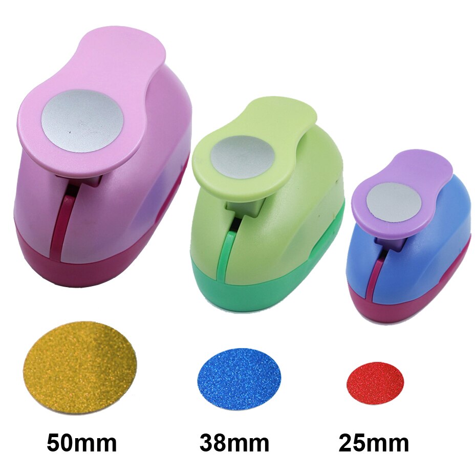 Perforadora de forma cuadrada para manualidades, cortador de papel de espuma EVA, perforadora de agujeros para manualidades, DIY, escuela, 18mm-53mm,: 253850mm Circle