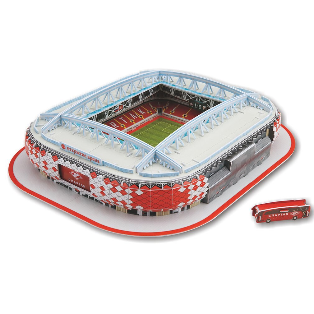 FAI DA TE 3D Jigsaw Puzzle Del Mondo Stadio di Calcio di Calcio Europeo Parco Giochi Costruzione del Modello Assemblato Giocattolo Di Puzzle Per I Bambini: VIOLA