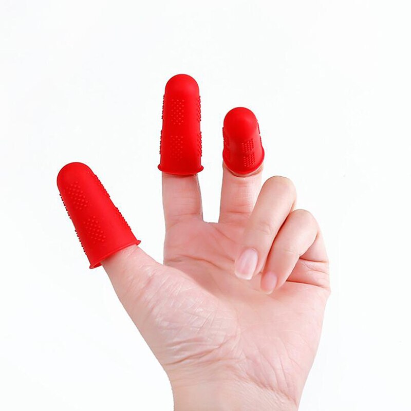 Silicone Finger Protector Sleeve Cover Anti-cut Heat Resistant Finger Sleeves Great Cooking Kitchen Tools