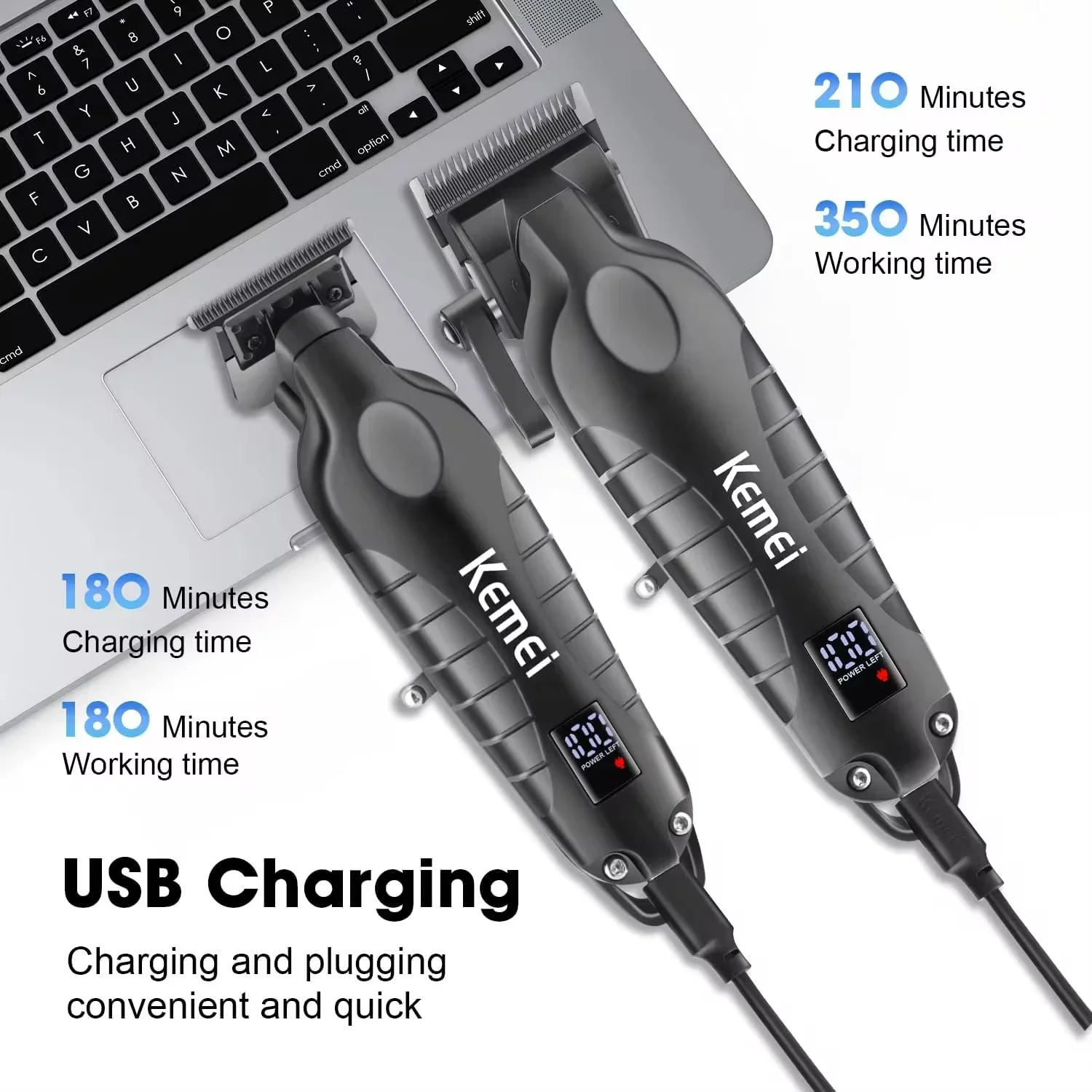 Kemei KM-2290 KM-2293 KM-T95 Cutting Machine Electric Shaver Hair Trimmers With LCD Display Men's Hair Clipper